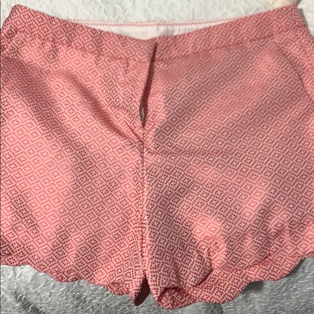Pink Printed Scalloped Edge Shorts - SZ 8